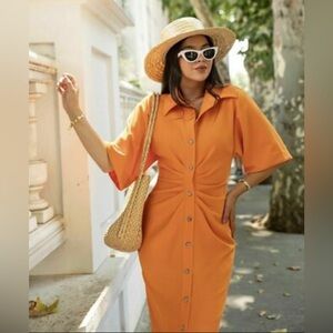 Orange Asymmetrical Dress
